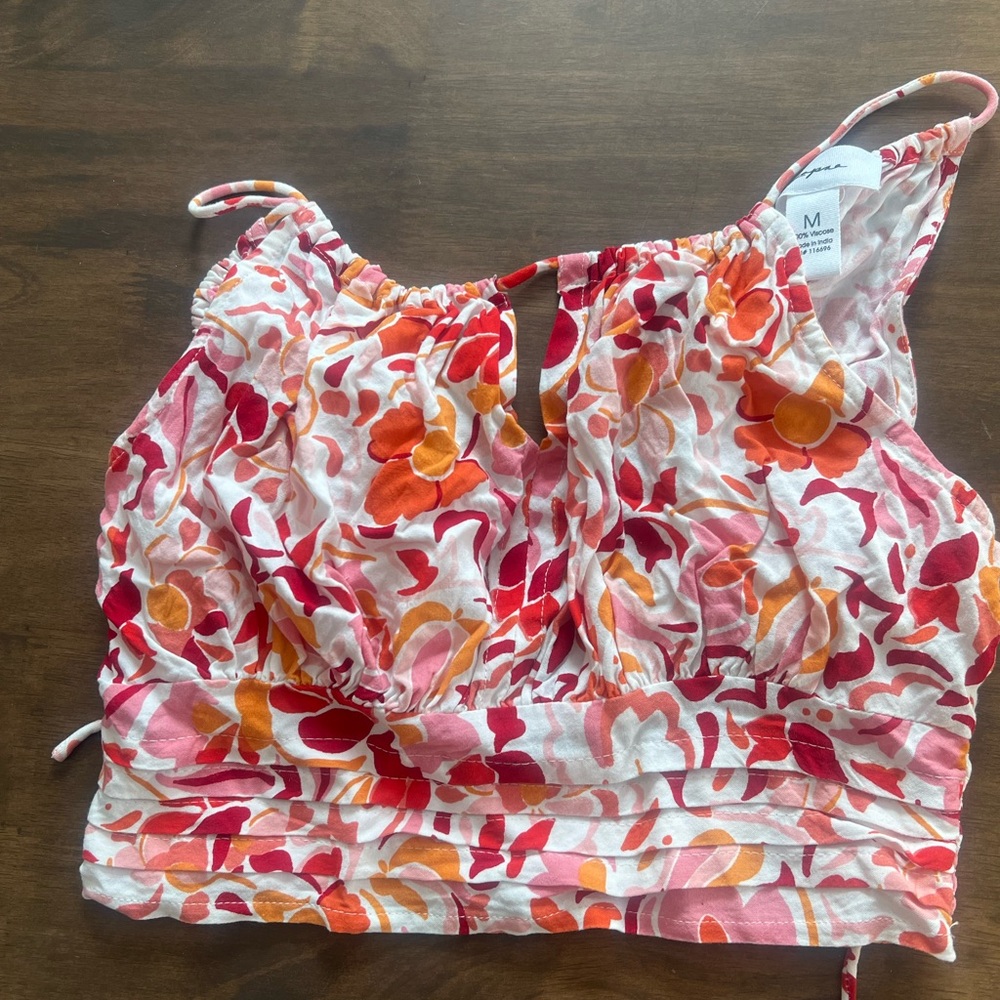Floral Print Crop Top